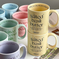 Mug de voyage en céramique style américain avec couvercle, motif tulipe, pour boissons chaudes, design coréen, sûr et pratique
