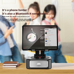 Altavoz BT 360 con Soporte Plegable para Teléfono, Soporte Antideslizante para Tablet, Caja de Sonido Estéreo para Tablet, Videoconferencias, Juegos en Vivo, Películas - Product Image 4