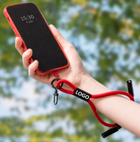 Câble de charge USB rapide 60W PD avec logo personnalisé, lanière en nylon, porte-clés, sangle pour téléphone portable avec transfert de données haute vitesse