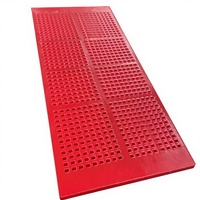 Panneau de protection anti-colmatage en PU rouge pour l'exploitation minière |   Maille de protection modulaire en polyuréthane |   Usine de confiance de la liste Fortune 500