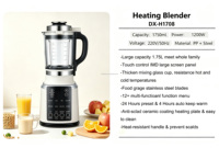 Mixeur chauffant multifonctionnel premium 1750 ml pour usage domestique et cuisine, pour porridge, jus de fruits, soupes, lait de soja - Fournisseur d'usine
