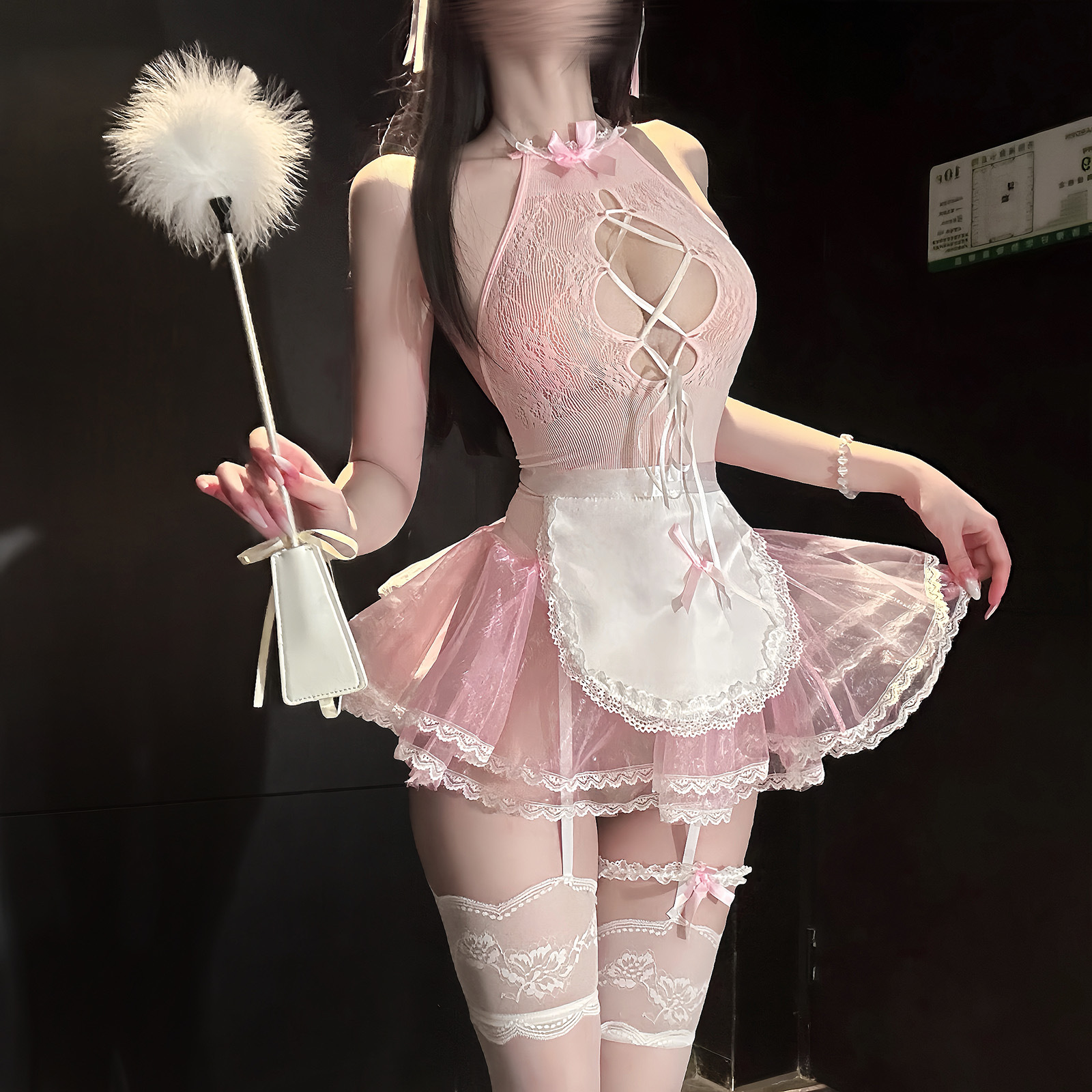 Sexy Pink Maid Costumes - Halloween & Cosplay Gear