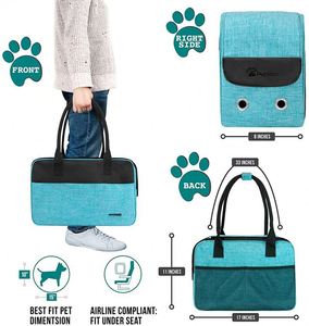 Easy Vet Visit Pet Carrier for Medium Cats and Small Dogs. Safe, Comfortable and Convenient. Airline Approved, <b>Top</b> <b>Loading</b> and C - Product Image 3