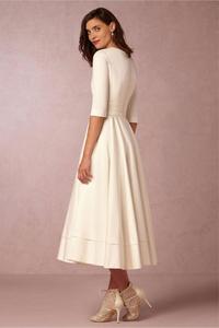 Femmes col en V couleur unie A-line <span class=keywords><strong>robes</strong></span> de style longues vêtements pour femmes dame élégante Europe <span class=keywords><strong>Sexy</strong></span> fête grand ourlet robe décontractée - Product Image 2