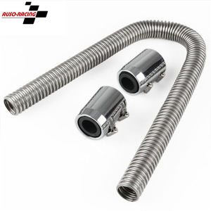 Manguera de radiador de acero inoxidable de 24 pulgadas, kit de manguera flexible para refrigeración de agua, para reparación y reemplazo de automóviles - Product Image 5