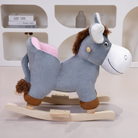 Nouvelle chaise berçante pour animaux 2025, adorable chaise berçante gris âne pour enfants