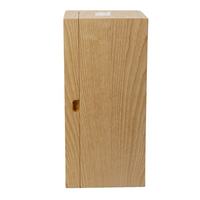 Boîte cadeau en bois naturel artisanal écologique de luxe pour une bouteille de vin avec logo gravé au laser
