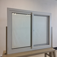 Fenêtre coulissante moderne en PVC à prix d'usine, vitrage en vinyle, ouverture horizontale, insonorisée, certifiée Energy Star, magnétique