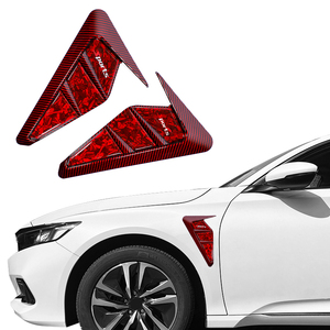 2PCS Auto Exterior Accessories Car Fender Side Vents Car Body Side Vent <strong>Spoiler</strong> Red TPU Fender Decorative Stickers - Product Image 1