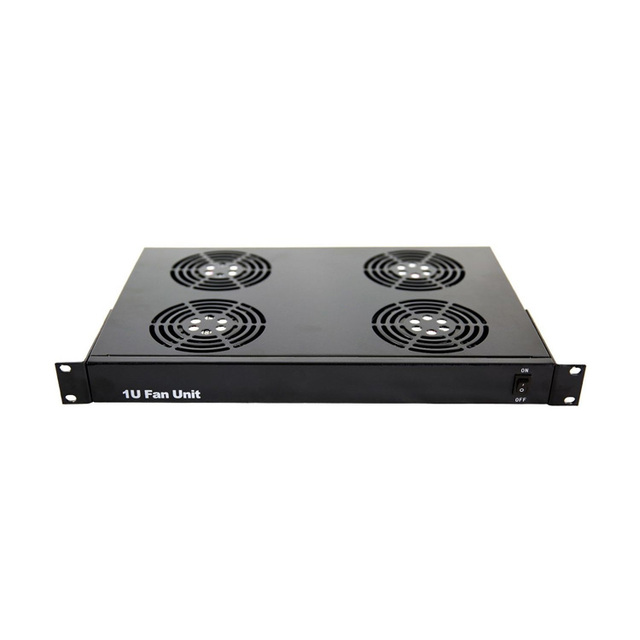 4 Fan Shelf Cooling Unit Fits Standard 19-inch Rack Server Rack Mount Fan