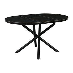 <span class=keywords><strong>Table</strong></span> à <span class=keywords><strong>manger</strong></span> extensible <span class=keywords><strong>de</strong></span> luxe <span class=keywords><strong>avec</strong></span> plateau en pierre frittée, extension à feuilles escamotables et base en métal robuste, directement <span class=keywords><strong>de</strong></span> l'usine - Product Image 2