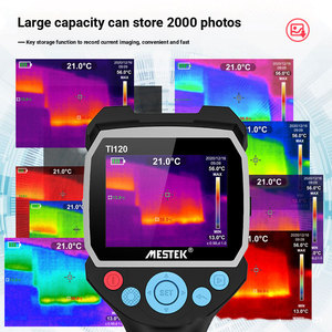 กล้องถ่ายภาพความร้อนอินฟราเรดความละเอียดสูง 20Hz พร้อมพาเลทสีหลายเฉดแบบพกพา - Product Image 2