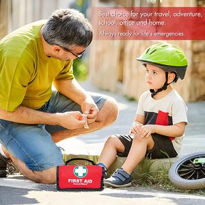 Petite trousse de premiers soins portable de <span class=keywords><strong>100</strong></span> pièces pour la maison, le camping, les fournitures d'urgence et médicales de randonnée - Product Image 6