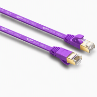 Kabel Patch Cord Jaringan LAN Flat Berkualitas Tinggi 1/3/5m Kecepatan Tinggi RJ45 Cat5e Cat7 Cat8 Ethernet Low Latency FTP SFTP CAT6 BC Cat6a