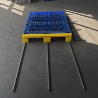 Palette en plastique à 3 roulettes, à plateau ouvert, résistante aux chocs, sur mesure, 1450*1000*150mm, pour la chaîne du froid, l'entreposage et le transport