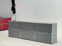 Maßgefertigter Moderner Edelstahl-Modulschrank Direkt vom Hersteller Hochwertig und Rekonfigurierbar für Sideboard und Schlafzimmer-Display