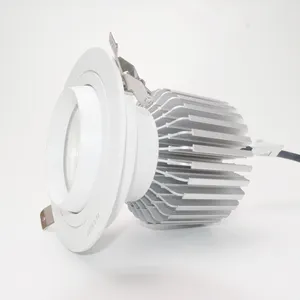 светильник 12 шт Suppliers-Лидер продаж, потолочный Точечный светильник для помещений, алюминиевый регулируемый светодиодный встраиваемый потолочный светильник COB