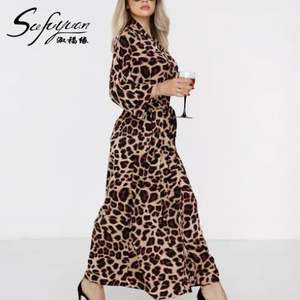 P-013 Al por mayor, bata de mujer con estampado de leopardo, ropa de dormir sexy para mujer, pijamas, vestidos de noche, bata cómoda de manga larga para mujer - Product Image 5