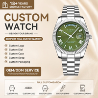 Montre Classique pour Homme en Acier Inoxydable Massif, Mouvement Quartz Japonais, Cadran en Verre, Affichage à Aiguilles, Étanche, Style Casual et Luxe