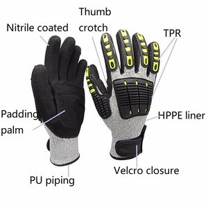 Sonice cá nhân bảo vệ thiết bị bảo vệ guantes de nitrilo an toàn cơ khí làm việc cắt kháng tác động găng tay - Product Image 4
