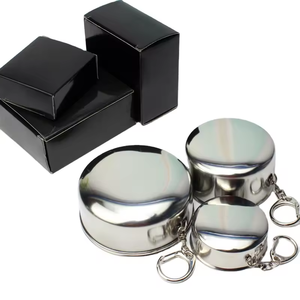 Offre Spéciale Gobelet à Eau en Acier Inoxydable 60 ml, Tasse de Camping Pliable Verre à Shot Extensible pour Voyage/<span class=keywords><strong>Randonnée</strong></span>/Pique-Nique - Product Image 3