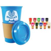 Certifié BSCI personnalisé PP réutilisable blanc sans BPA tasses à café françaises en plastique de luxe avec couvercle