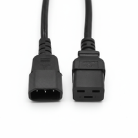 Câble d'extension robuste pour serveurs, IEC C14 vers C19, câble d'alimentation électrique pour UPS, PDU, rack de serveur