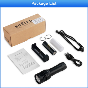 Linterna DE BUCEO multifunción 3000lm Tiro largo Tiempo de ejecución largo Advertencia de batería baja Cuerpo de aleación de aluminio - Product Image 6