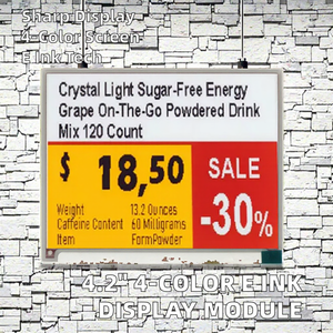 4.2 inch 400*300 trắng đen đỏ vàng 4 màu E mực hiển thị mô-đun epd eink hiển thị cho kệ nhãn giá thẻ e-mô-đun giấy - Product Image 2