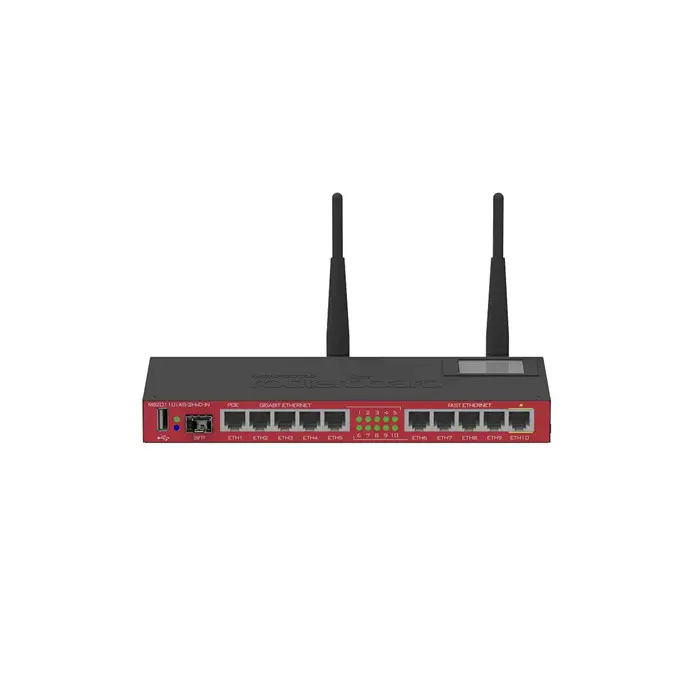 MikroTik RB2011UiAS-2HnD-IN Routerboard 2.4GHz AP Sfp Poort plus 10 Poort Ethernet