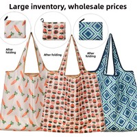 Sac fourre-tout pliable en nylon Ripstop, sac d'épicerie réutilisable portable, léger, écologique, grand sac de voyage