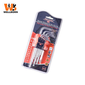 Jeu de clés hexagonales de qualité industrielle finition chromée, en acier au carbone, personnalisable, support OEM - Product Image 3