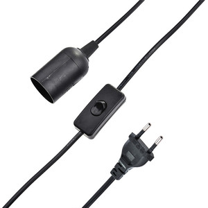 Standard 1.8m Power Cord Cable E27 Lamp BasesラウンドスイッチワイヤーシャンデリアE14 Bulb 220v Hanging Light Socket