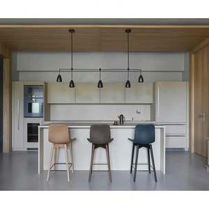 Gabinetes de Cocina Colgantes de Madera con Puertas de Vidrio, Juego Completo, Gabinetes de Cocina Ultra Modernos con Acabado de Madera, Almacenamiento Abierto - Product Image 5