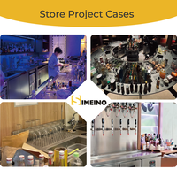 Meja Kerja Bartender Stainless Steel Multifungsi dengan Wastafel dan Freezer, Peralatan Bar Premium Simeino XMN Bar-4700