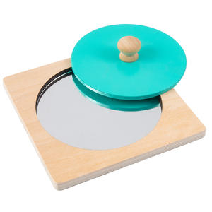 Strumenti didattici Montessori in legno per bambini Puzzle a specchio per bambini educazione precoce giocattoli specchio - Product Image 3