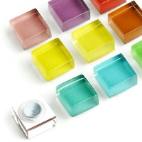 Aimants de réfrigérateur en gros, 24 couleurs, aimants colorés pour réfrigérateur avec motifs décoratifs mignons pour bureau, cuisine, casier, verre