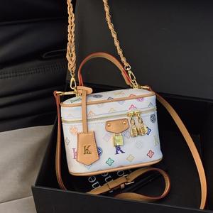 Sac à bandoulière pour femme de marque de luxe, sac à main polyvalent, bandoulière unique, CC GG Luis Factory, chaînes décoratives, PU fabriqué en Chine - Product Image 2