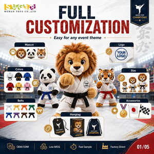 Souvenirs en peluche de karaté personnalisés pour les fans et les spectateurs, animaux en peluche écologiques, usine OEM, délai de livraison court - Product Image 2