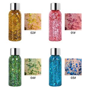 FENGFLY Chunky <b>Glitter</b> Liquid Makeup <b>for</b> <b>Face</b> Body Hair-8 Colors 50ML Long Lasting Non-Toxic Christmas Festival - Product Image 5