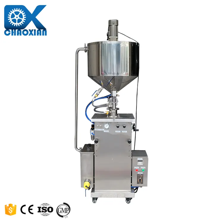 Stirring 100-1000Ml Factory Price Pneumatic Olive Oil Tomato Sauce Thick Product Hot Filling Machine