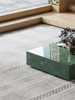 Carré 1000*1000mm pierre naturelle indien vert Table basse Table d'extrémité marbre salon hôtel hall loisirs meubles Table d'appoint