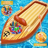 Bateau gonflable de flotteur géant fait sur commande de piscine avec le refroidisseur, bateau géant de flotteur de l'eau