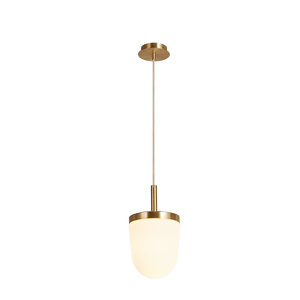 Suspension en verre et cuivre pour chambre à coucher, style nordique moderne et minimaliste, longue suspension pour chambre principale et bureau - Product Image 2