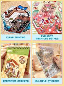 Custom Cartoon Diorama <strong>Sticker</strong> <strong>Collection</strong> Miniature Stress Relief 3D Scene Building <strong>Sticker</strong> <strong>Book</strong> <strong>for</strong> Kids - Product Image 2