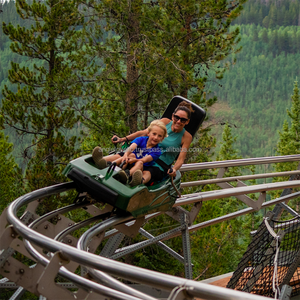 Leo núi trượt roller coaster ngoài trời <span class=keywords><strong>Alpine</strong></span> Coaster phiêu lưu giải trí đi xe thách thức cỏ trượt tuyết thép thương mại sử dụng - Product Image 1