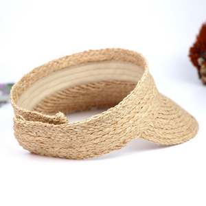 Casquette de sport pour femme, course en plein air, protection solaire, logo personnalisé, visière en paille de raphia - Product Image 4