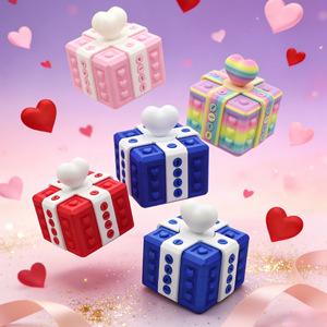 Annoying <b>Gift</b> Box 7Cm 9Cm Heart Shaped Valentine's Day Decorations Customized 3D Printed <b>Gift</b> Set - Product Image 2