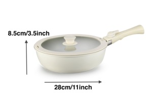 ชุดเครื่องครัวอลูมิเนียมหล่อแบบไม่ติดกระทะที่ถอดออกได้กระทะซุปกระทะกระทะกระทะกระทะสไตล์เกาหลีเคลือบหินอ่อน - Product Image 5