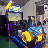 Machine de jeu simulateur de course automobile d'arcade multicolore à monnayeur, la plus vendue, avec prise en charge de la langue anglaise, durable et facile à utiliser